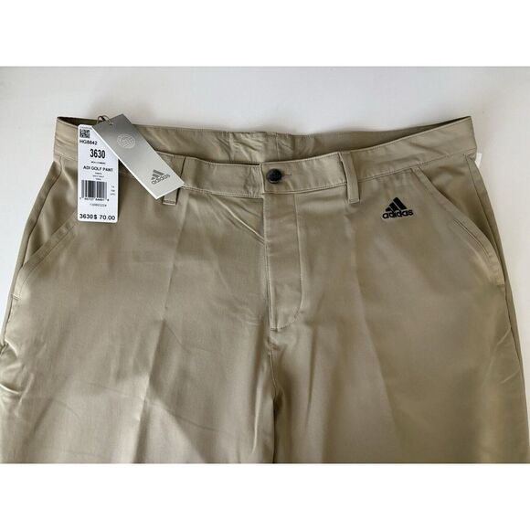 Adidas Men's Performance Pants, 36x30, Khaki Color, Polyester, NWT - Picture 3 of 4